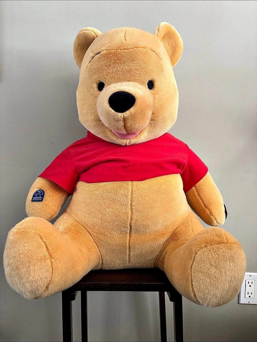 Applause Disney Jumbo Winnie the Pooh Jumbo Plush Yellow & Red original tags